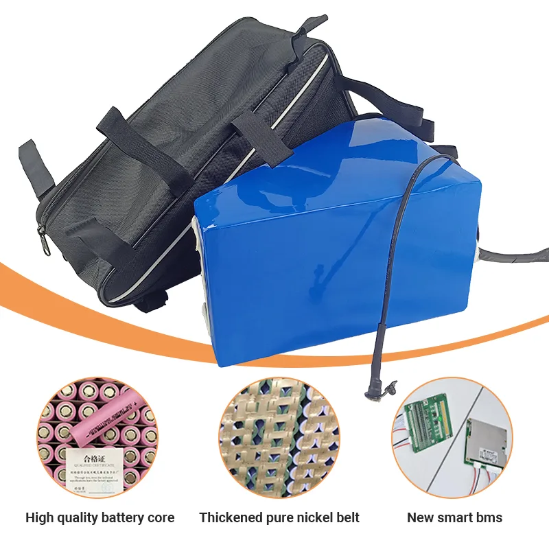 Blue battery pack with components and carry case.