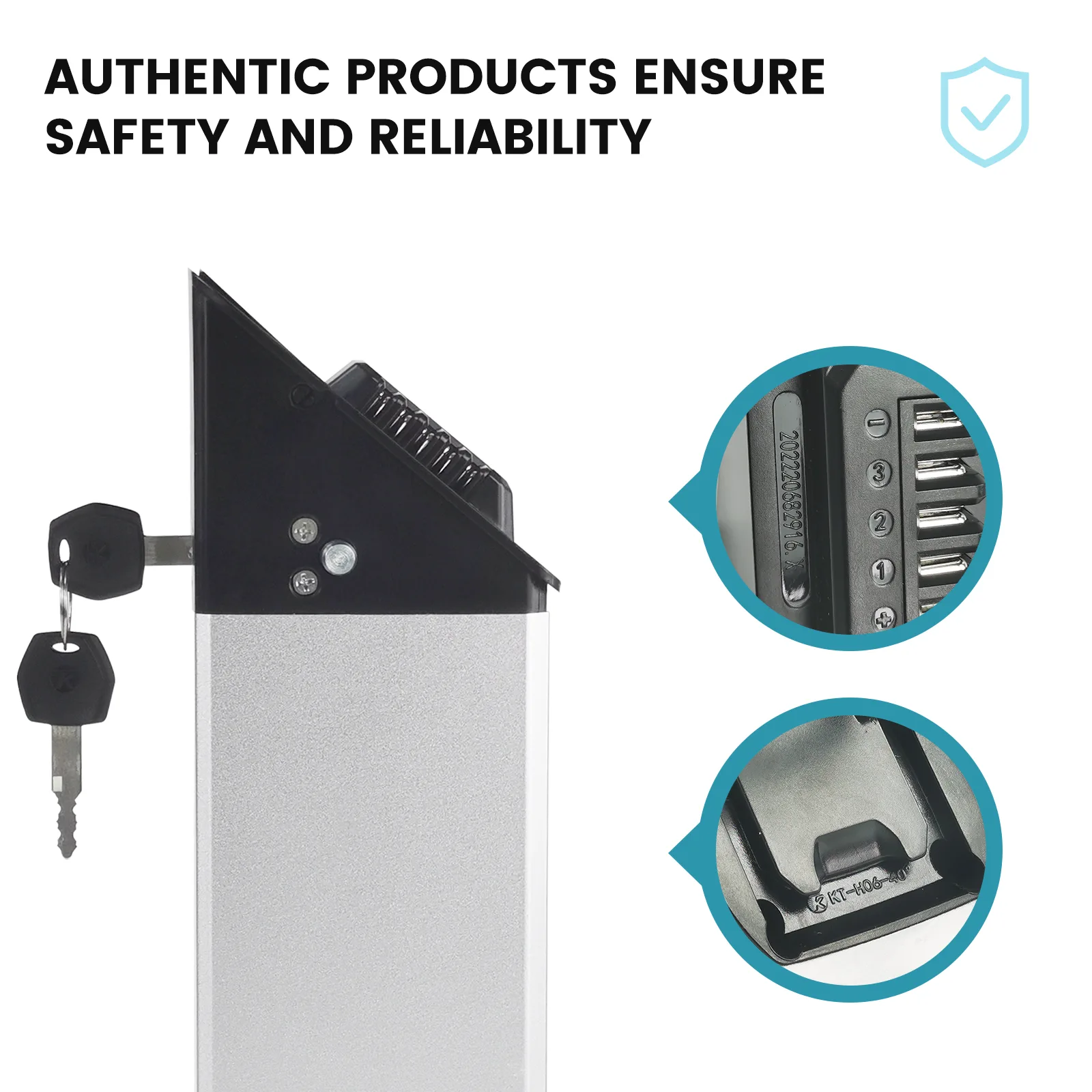 Secure lock with keys and authentication details.